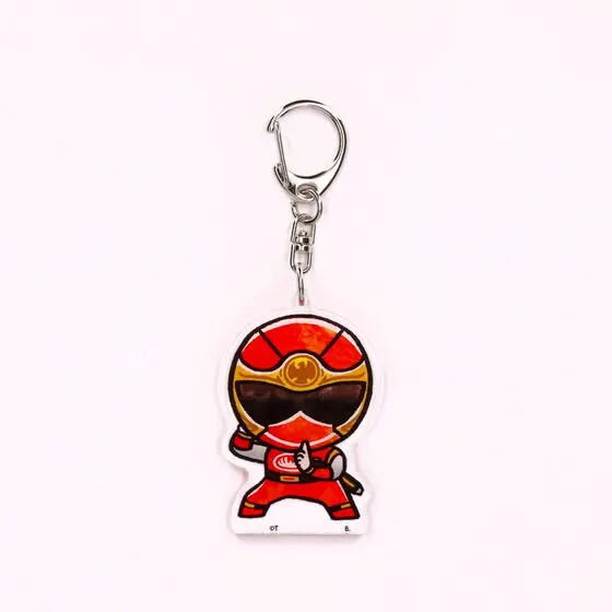 Super Sentai Series All Red Deformed Acrylic Charms - Premium Bandai Limited - Ninpu Sentai Hurricaneger / HurricaneRed