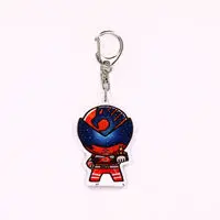 Super Sentai Series All Red Deformed Acrylic Charms - Premium Bandai Limited - Uchu Sentai Kyuranger / Shishi Red