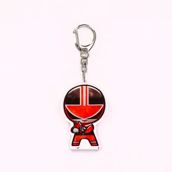 Super Sentai Series All Red Deformed Acrylic Charms - Premium Bandai Limited - Mirai Sentai Timeranger / TimeRed