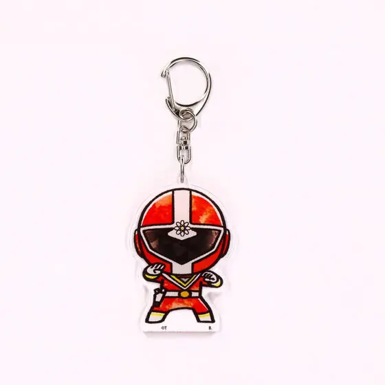 Super Sentai Series All Red Deformed Acrylic Charms - Premium Bandai Limited - Chikyuu Sentai Fiveman / FiveRed