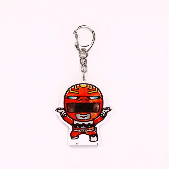 Super Sentai Series All Red Deformed Acrylic Charms - Premium Bandai Limited - Seijuu Sentai Gingaman / GingaRed