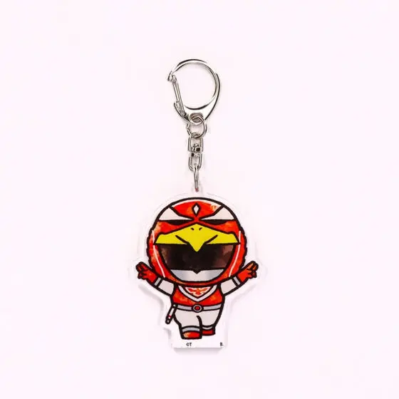 Super Sentai Series All Red Deformed Acrylic Charms - Premium Bandai Limited - Choujuu Sentai Liveman / Red Falcon
