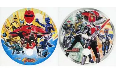 Paper fan - Juken Sentai Gekiranger / GekiYellow & GekiBlue & GekiRed & Kamen Rider Zeronos