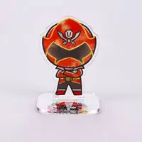 Super Sentai Series All Red Deformed Acrylic Stand - Premium Bandai Limited - Kaizoku Sentai Gokaiger / Gokai Red