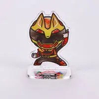 Super Sentai Series All Red Deformed Acrylic Stand - Premium Bandai Limited (スーパー戦隊シリーズ　歴代レッド　デフォルメ　アクリルスタンド（全50種） ゴジュウウルフ)