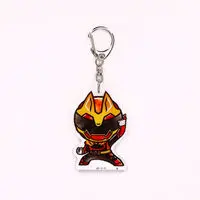 Super Sentai Series All Red Deformed Acrylic Charms - Premium Bandai Limited (スーパー戦隊シリーズ　歴代レッド　デフォルメ　アクリルチャーム（全50種） ゴジュウウルフ)