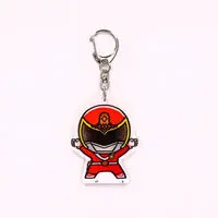Super Sentai Series All Red Deformed Acrylic Charms - Premium Bandai Limited - Taiyo Sentai Sun Vulcan / VulEagle