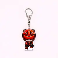 Super Sentai Series All Red Deformed Acrylic Charms - Premium Bandai Limited - Tokumei Sentai Go-Busters / Red Buster
