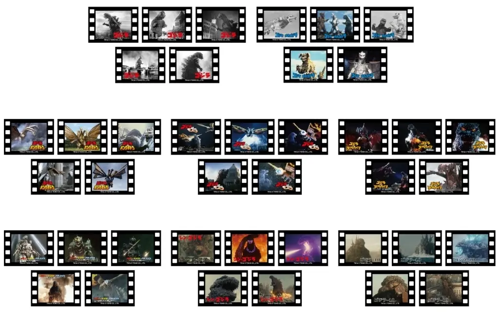 Stickers - Godzilla Minus One / Mothra & King Ghidorah & Mechagodzilla