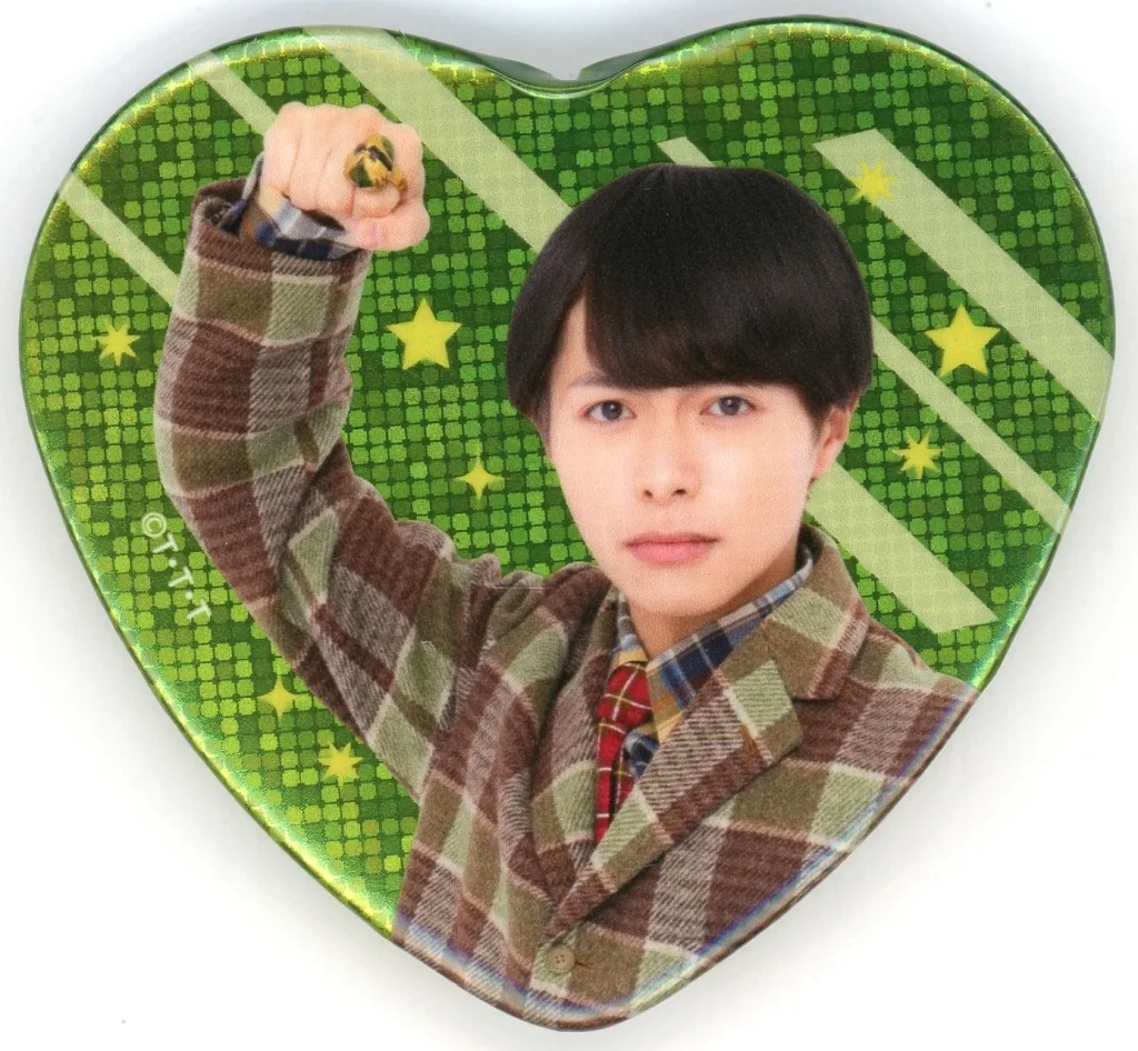 USED) Badge - No.1 Sentai Gozyuger (猛原禽次郎 ホログラムハート型